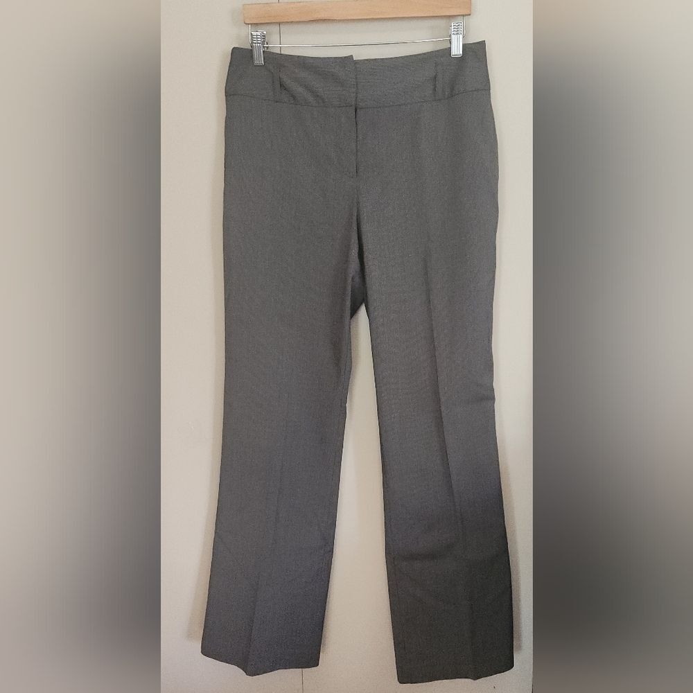 P41 Harve Benard dress pants taupe pin stripe wide waistband zip & hook closure